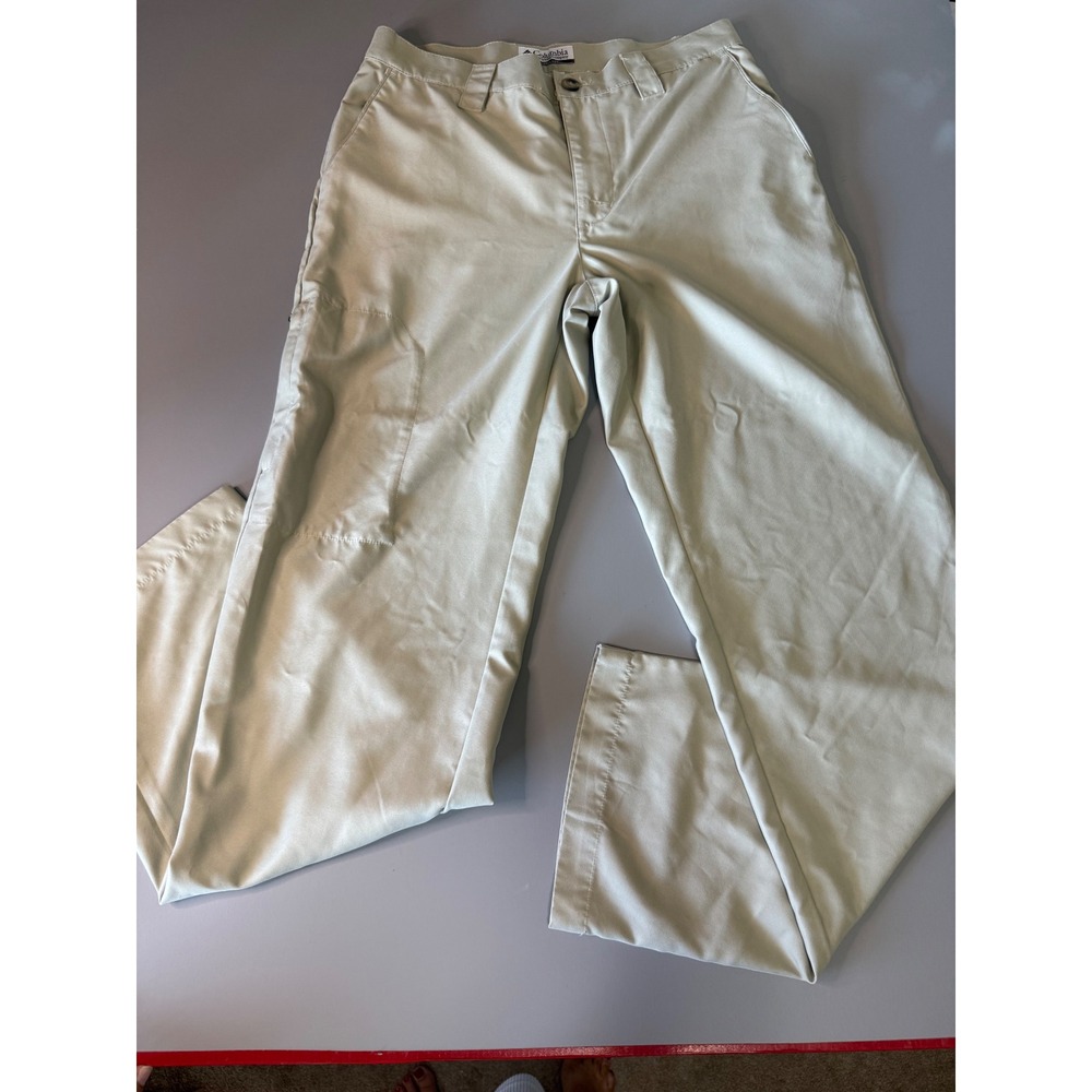 Columbia Mens Khaki Tan Outdoor Hiking Utility Pants 32x34 AM8185
